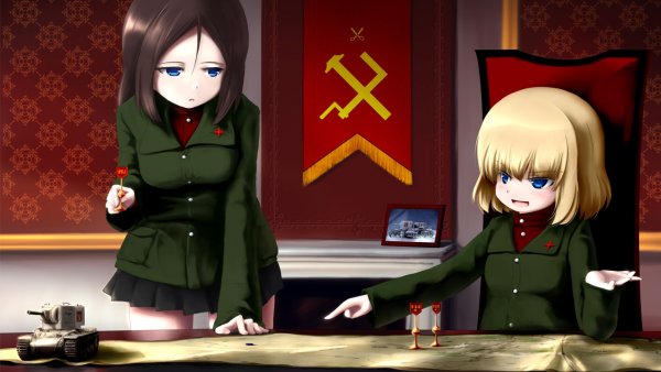 Аниме girls und Panzer Катюша