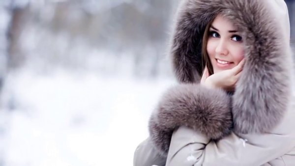 Красивые девушки в зимней одежде