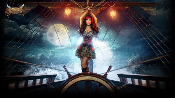 Девушка на пиратском корабле