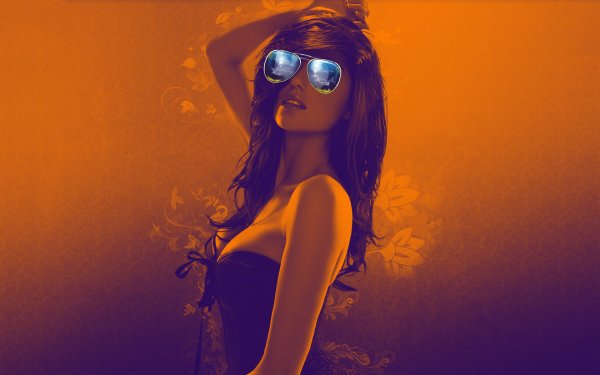 Красивая девушка в очках 3d