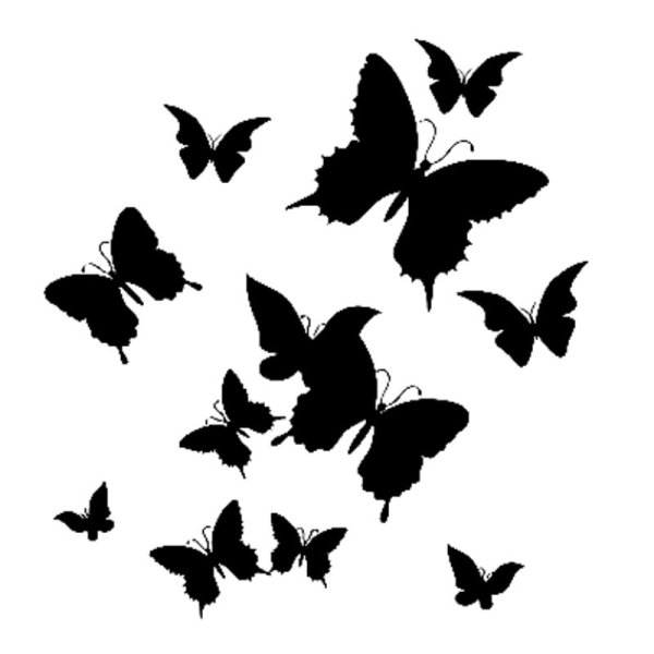 Дизайн бабочки на черном фоне