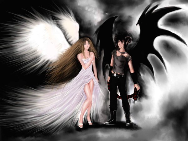 Аниме ангел и демон Запретная любовь