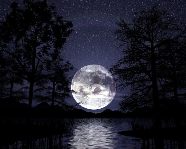 Красивые лунные пейзажи