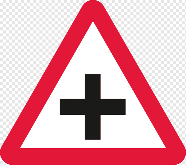 Дорожный знак крест