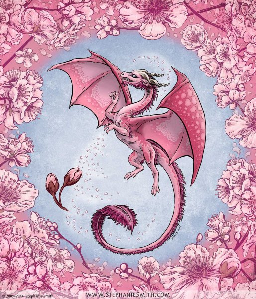 Розовый дракончик