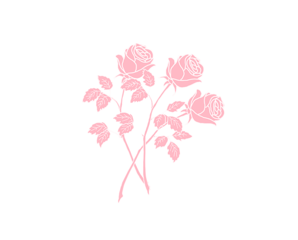 Розовые цветы наклейки