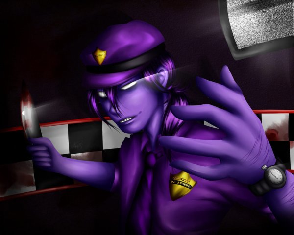 ФНАФ 1 фиолетовый парень