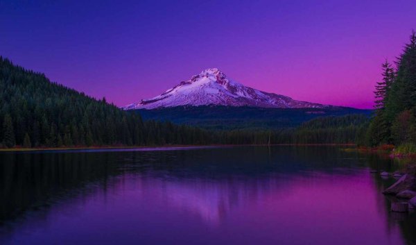 Фиолетовый фон горы