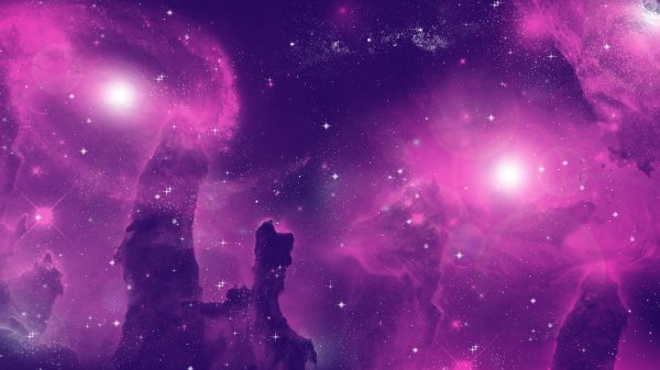 Фиолетовый фон космос и звезды