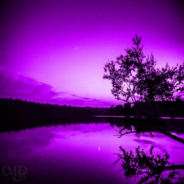 Фиолетовый фон закат
