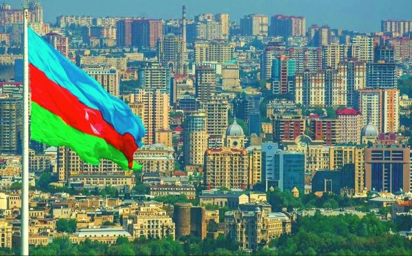 Азербайджан (столица – Баку) флаг