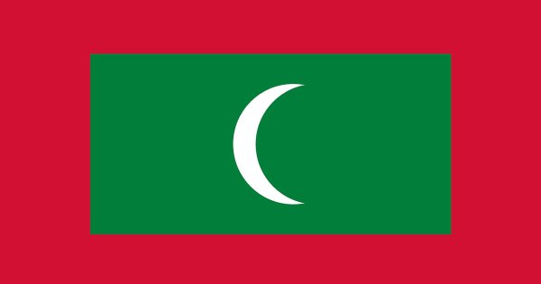 Бело-зеленый флаг с красным полумесяцем
