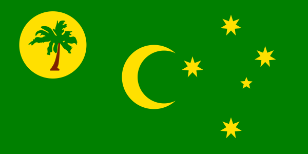 Зеленый флаг с желтыми звездами