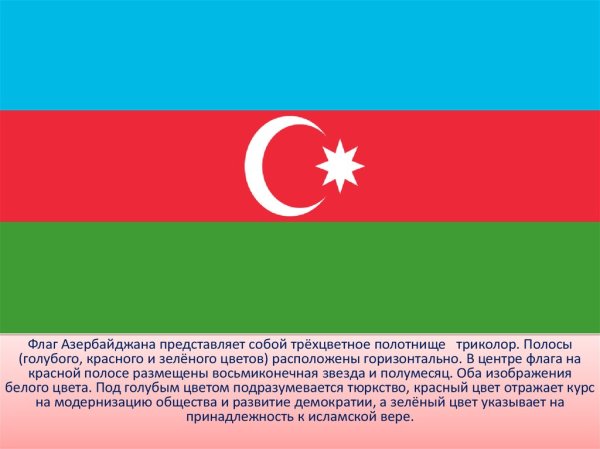 Полумесяц на флаге Азербайджана