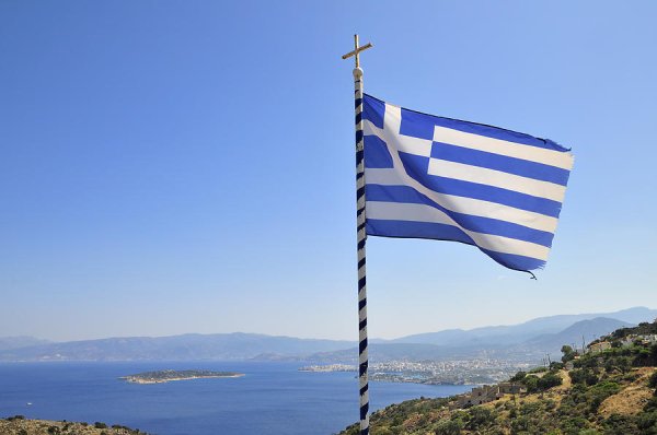 Греция флаг Афины флаг