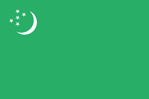Флаг луна на зеленом фоне