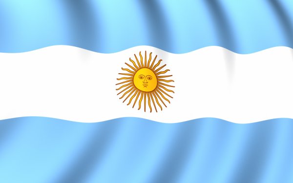 Флаг с белым солнцем на синем фоне