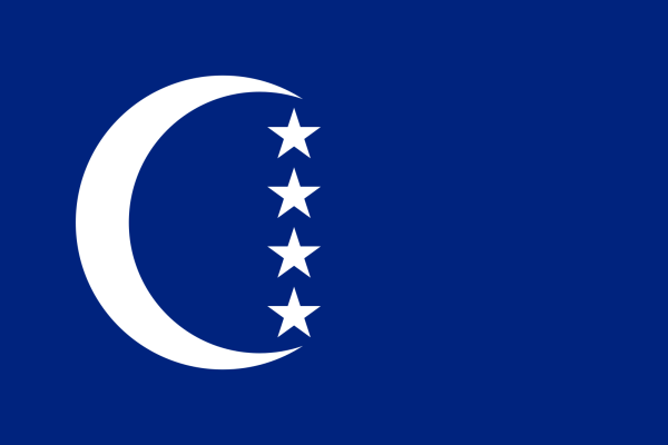 Синий флаг с полумесяцем