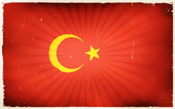 Полумесяц турецкий флаг красный
