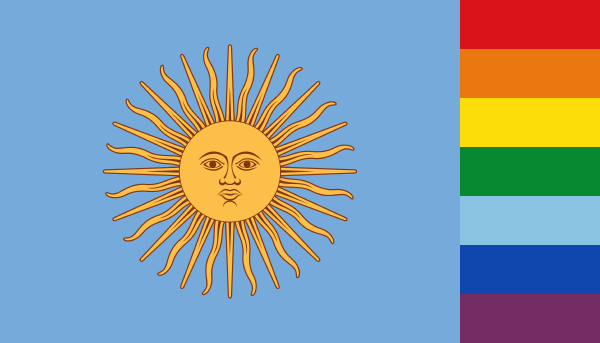 Флаг с солнцем в середине