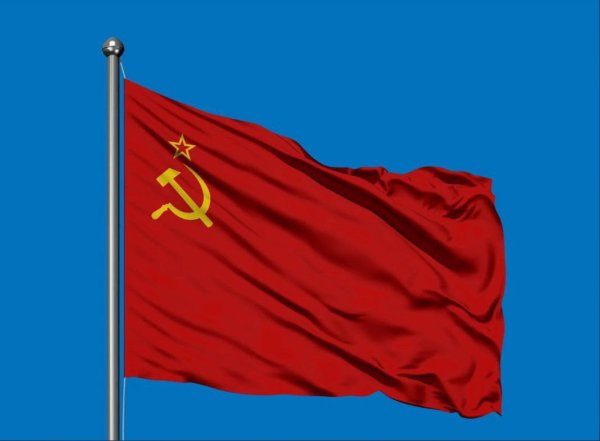 Флаг советского Союза и России