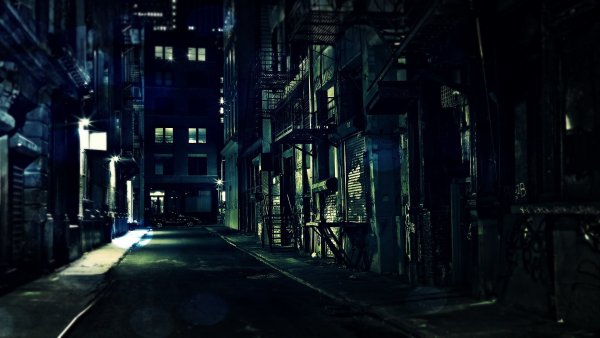 Аниме фон улица ночью темный переулок аниме