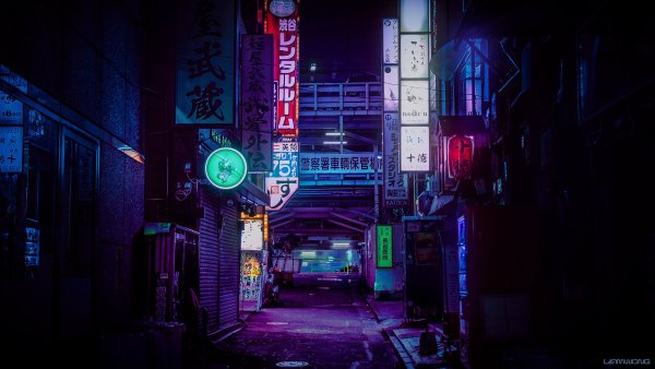 Токио улица Cyberpunk