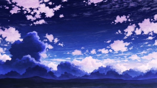 Фон аниме облака горизонтальный