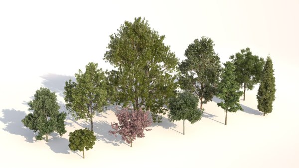 Деревья для визуализации в архикад