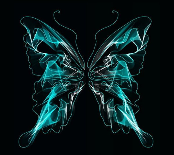 Красивые Неоновые бабочки