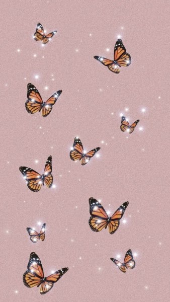 Эстетичный фон с бабочками