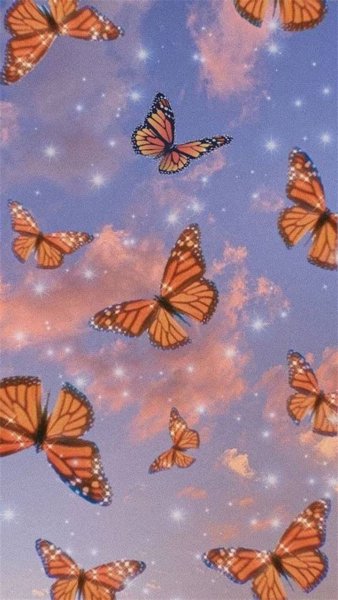 Эстетичный фон с бабочками