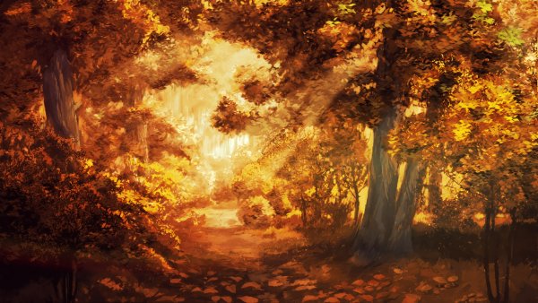 Осенний пейзаж фэнтези