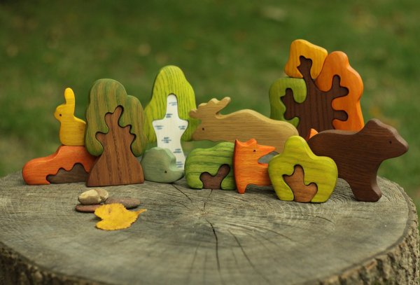 Необычные игрушки из дерева