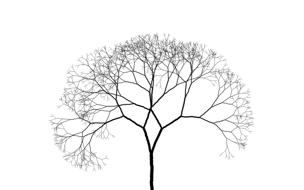 Силуэт дерева без листьев