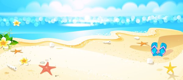 Фон детский море и песок