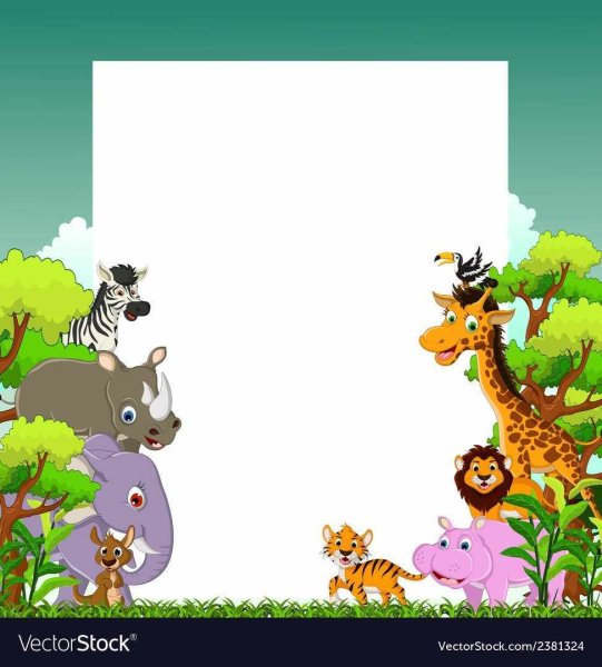 Рамка зоопарк для детей
