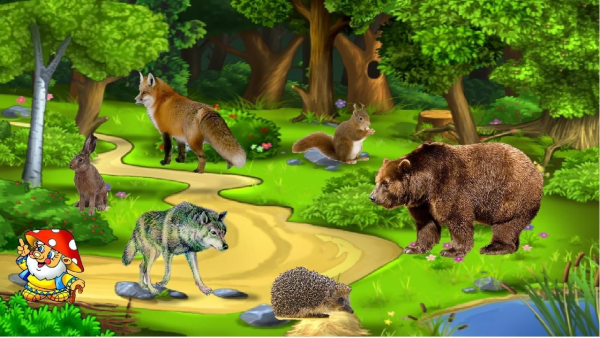 Животные леса для детей