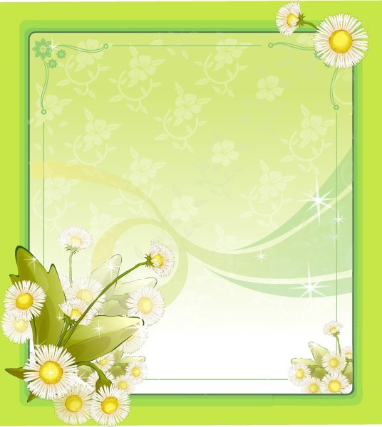 Рамка с весенними цветами