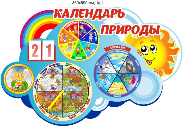 Стенд календарь природы для детского сада