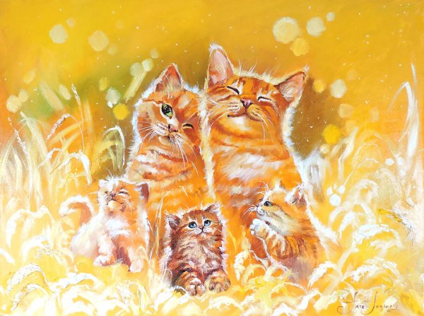 Аннет Логинова картины рыжих котов