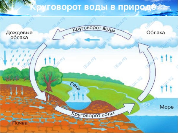 Схема круговорота воды в природе по химии