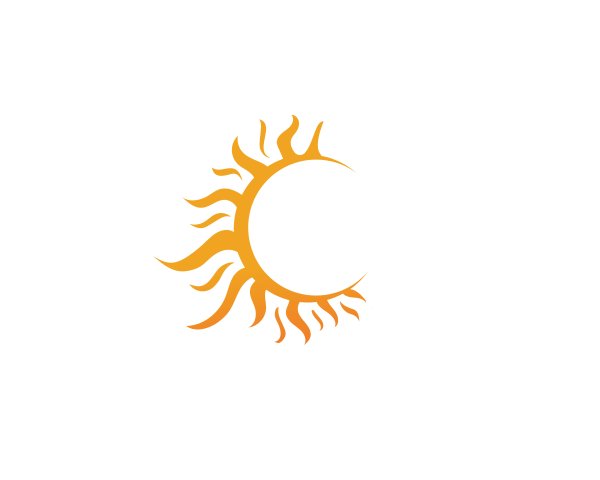 Половина солнца для логотипа