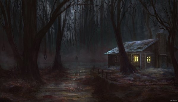 Жуткий домик в лесу
