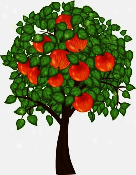 Фон фруктовые деревья для детей