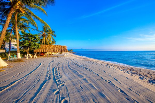 Море пальмы и песок