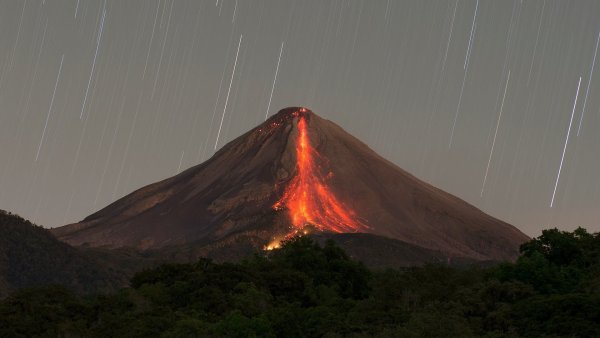 Фон горы вулкана