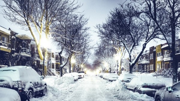 Красивая зима в городе