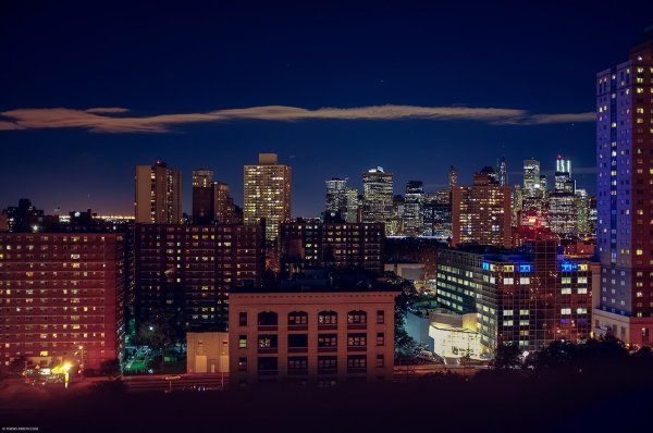 Город Нью Йорк с крыши