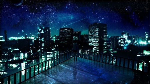 Ночной город аниме